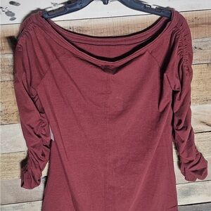 Pilcro by Anthropologie Women's Burgundy Top